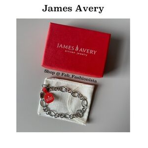 James Avery Sterling Silver Oval Twist charm bracelet